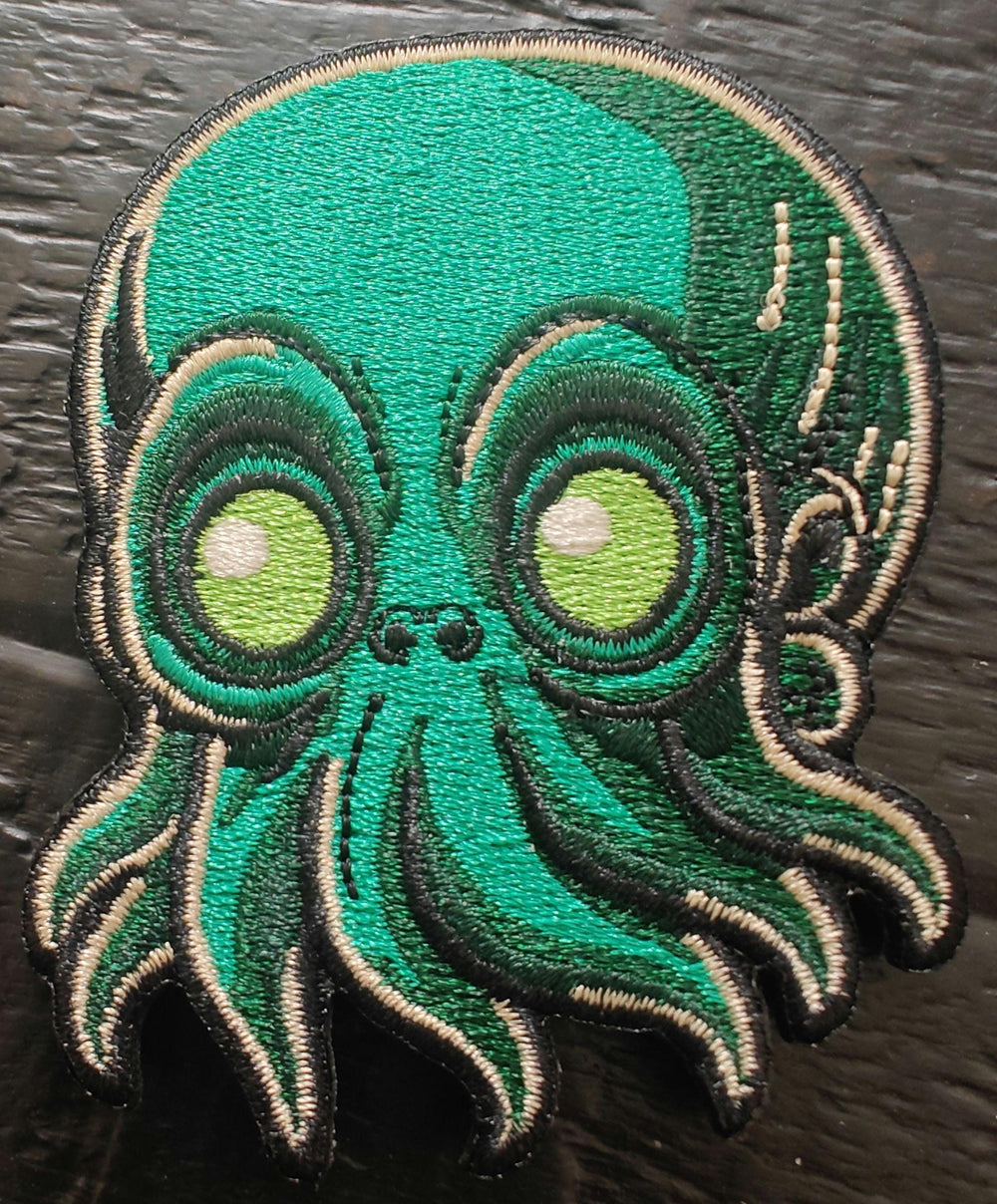 Emerald Cthulhu 3D Embroidered Patch - Awaken Your Inner Cultist!