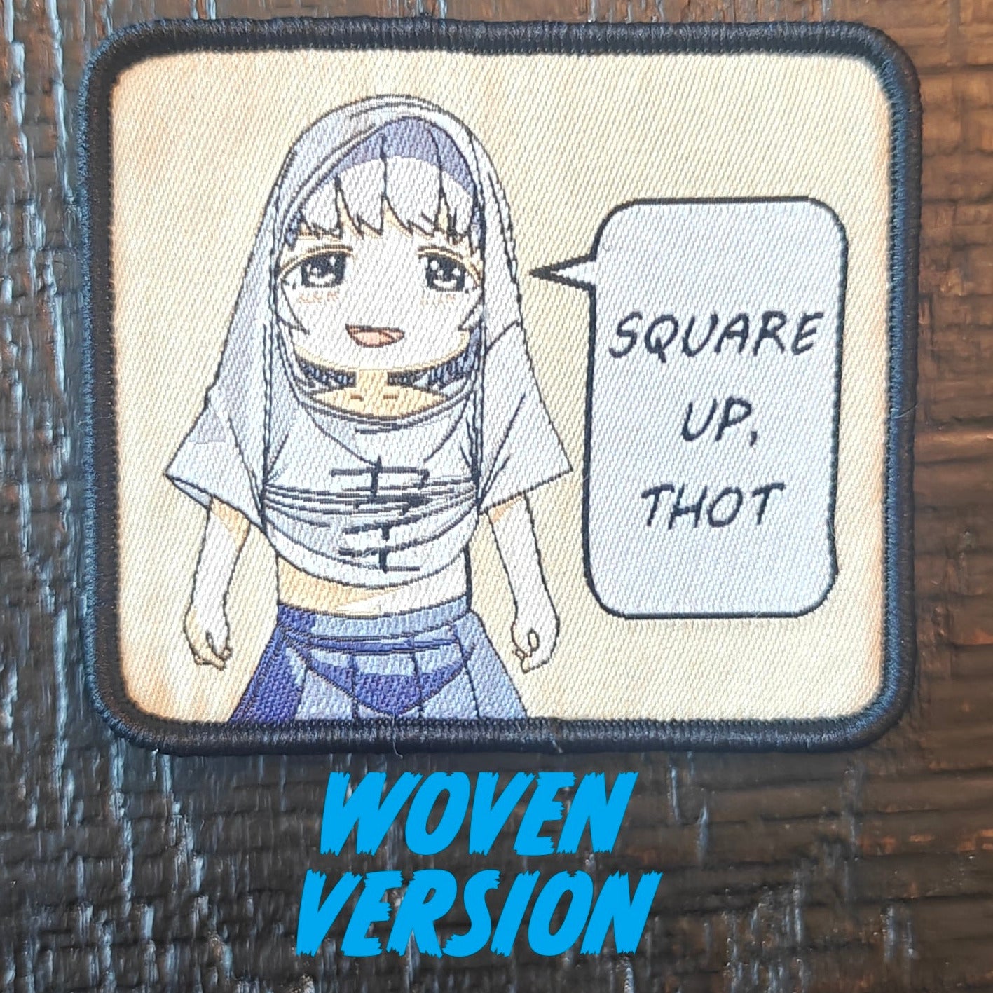 Square Up! Embroidered Patch - Anime Girl with Attitude